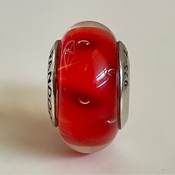 Pandora Coral Murano Looking Glass Charm - Picture 6 of 6